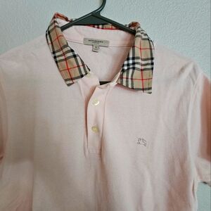 Burberry polo shirt baby pink
